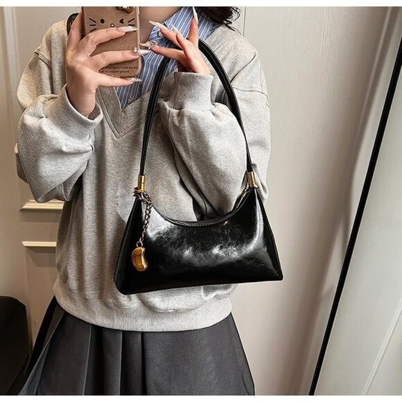 Women's Small Vintage Retro Shoulder Purse Handbags Underarm Bag with 2 Straps - Picture 4 of 7